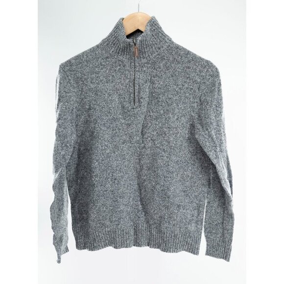 J. Crew Sweaters - J. Crew Women's 100% Lambswool 1/4 zip pull over gray sweater | Medium